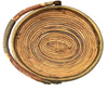 An Italian 1970s woven bamboo and brass bowl in the style of Gabriella Crespi