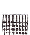 A vintage handmade Beni Ouarian diamond chequerboard and line pattern, Berber rug