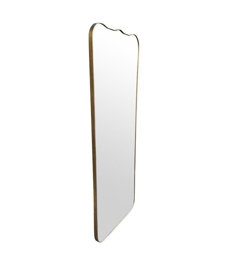 A large full length orignal Italian 1950s brass framed mirror