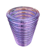 A Murano glass pink ribbed vase “Onda” by Sergio Asti for Amolfo di Cambio