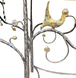 A 1970s unique handmade wrought iron console table with glass or solid marble top