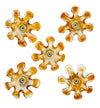 Five Italian 1970s Murano glass flower wall scones by Mazzega