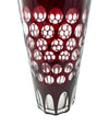 A 1950s French silver plated and ruby cut glass cocktail shaker