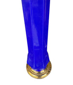 A pair of 1960s cobalt blue opaline Murnao glass lamps by Gino Cenedese