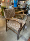 A pair of 1940s French Bauhaus bent wood chairs in the style of Erich Dieckmann with orignal woven rope seats