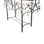 A 1970s unique handmade wrought iron console table with glass or solid marble top