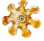 Five Italian 1970s Murano glass flower wall scones by Mazzega