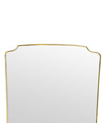 A large original 1950s Italian brass framed mirror