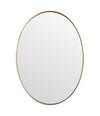 A large orignal Italian 1960s oval brass framed mirror