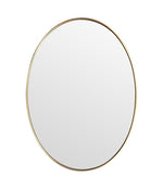 A large orignal Italian 1960s oval brass framed mirror