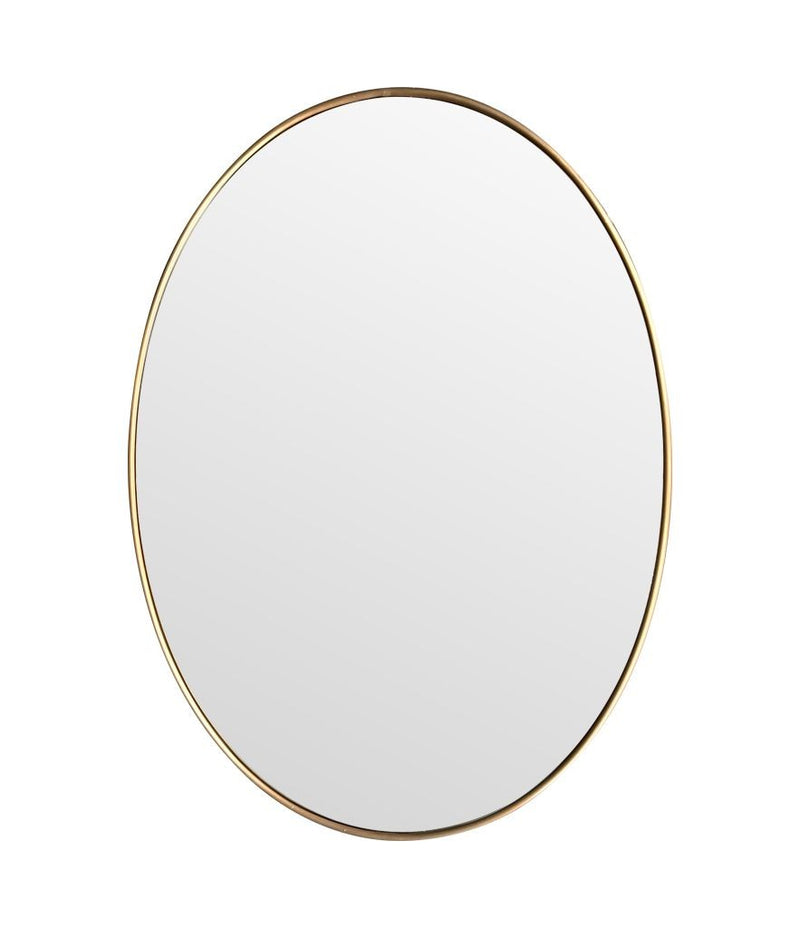 A large orignal Italian 1960s oval brass framed mirror