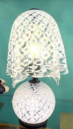 A wonderful 1970s Italian Murano glass handkerchief lamp by La Murrina