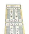 A Babro Nilsson inspired Scandinavian style handwoven flat weave wool rug runner
