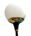 An orignal 1950s Stilnovo "Arberello" black lacquer and brass six light floor lamp