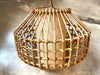 Mid century bamboo hanging light by Louis Sognot