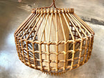 Mid century bamboo hanging light by Louis Sognot