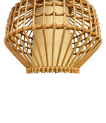 Mid century bamboo hanging light by Louis Sognot