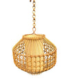 Mid century bamboo hanging light by Louis Sognot