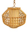 Mid century bamboo hanging light  by Louis Sognot