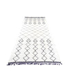 Handwoven Moroccan Berer rug Beni Ourain wool with tribal diamond pattern