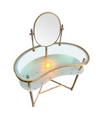 Italian 1950s brass and glass dressing table Luigi Brusotti - Mid Century Furniture