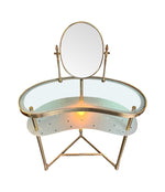 Italian 1950s brass and glass dressing table Luigi Brusotti - Mid Century Furniture