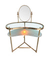 Italian 1950s brass and glass dressing table Luigi Brusotti - Mid Century Furniture