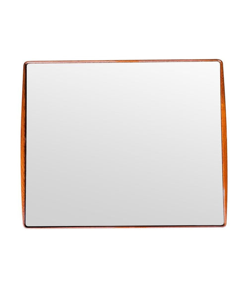 Mid Century mirror Italian by Ico Parisi with curved walnut frame