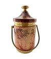 Mid Century ice bucket lacquered goat skin by Also Tura 1960s