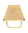 Mid Century Bamboo Coffee Table by Dal Vera, folding coffee table with brass corners - Mid Century Furniture London