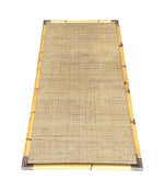 Mid Century Bamboo Coffee Table by Dal Vera, folding coffee table with brass corners - Mid Century Furniture London