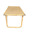 Mid Century Bamboo Coffee Table by Dal Vera, folding coffee table with brass corners - Mid Century Furniture London