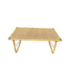 Mid Century Bamboo Coffee Table by Dal Vera, folding coffee table with brass corners - Mid Century Furniture London