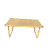 Mid Century Bamboo Coffee Table by Dal Vera, folding coffee table with brass corners - Mid Century Furniture London
