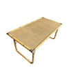 Mid Century Bamboo Coffee Table by Dal Vera, folding coffee table with brass corners - Mid Century Furniture London