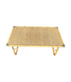 Mid Century Bamboo Coffee Table by Dal Vera, folding coffee table with brass corners - Mid Century Furniture London