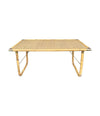 Mid Century Bamboo Coffee Table by Dal Vera, folding coffee table with brass corners - Mid Century Furniture London