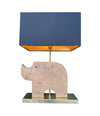 Mid Century Table lamp in the shape of a travertine rhino by Frattelli Mannelli - Italian