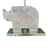 Mid Century Table lamp in the shape of a travertine rhino by Frattelli Mannelli - Italian