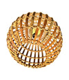 Mid century ceiling light bamboo and brass by Bonacina Italian 1970s