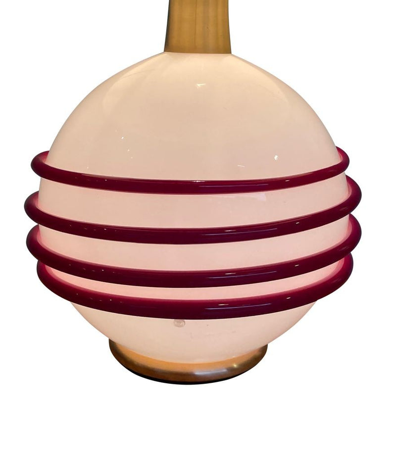 Mid century Italian Murano glass lamp by La Murrina