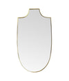 Mid Century Italian brass framed shield mirror 1950s