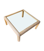 Mid century coffee table pencil reed bamboo wood in the style of Vivai Del Sud - Mid Century Furniture London