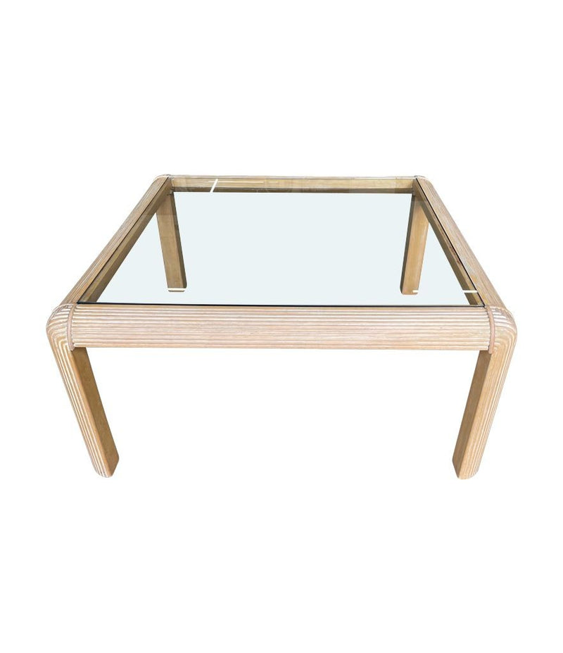 Mid century coffee table pencil reed bamboo wood in the style of Vivai Del Sud - Mid Century Furniture London