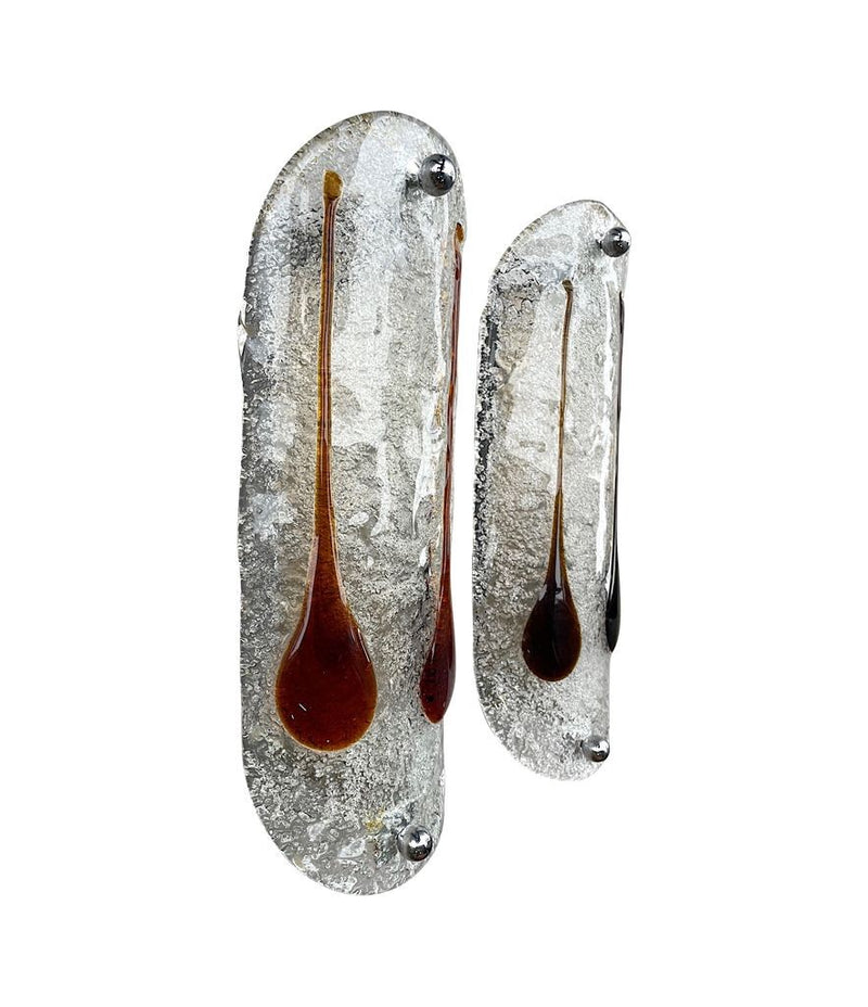 Mid Century Mazzega Murano glass sconces - Italian - 1970s