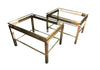 Mid Century Guy Lefevre style gilt metal side tables - 1970s French