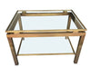 Mid Century Guy Lefevre style gilt metal side tables - 1970s French