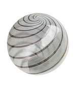 Mid Century ceiling light Venini Murano glass swirl with brass top fittings