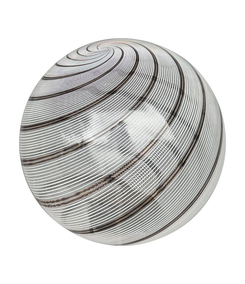 Mid Century ceiling light Venini Murano glass swirl with brass top fittings