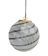 Mid Century ceiling light Venini Murano glass swirl with brass top fittings